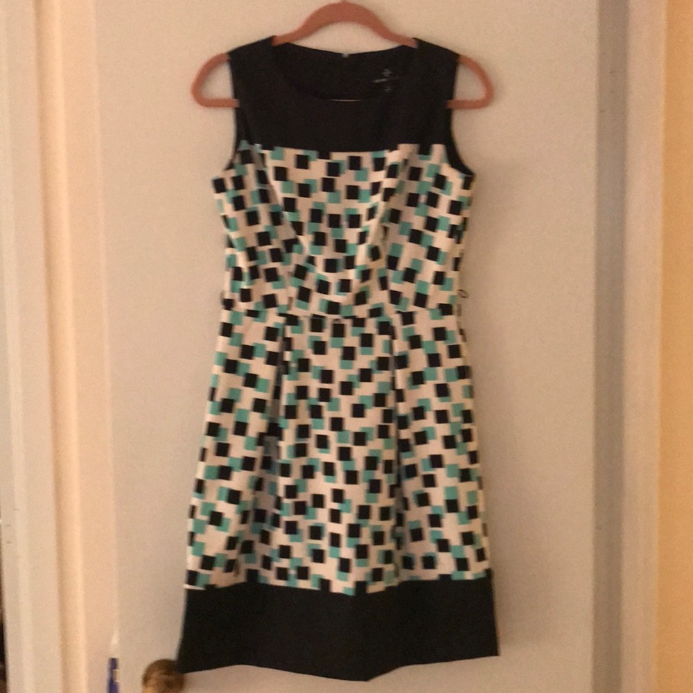 Ronni Nicole Dress with Square Pattern